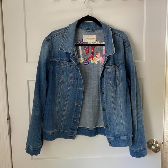 Pilcro Anthropologie "Amore" Jean Jacket - Picture 3 of 3